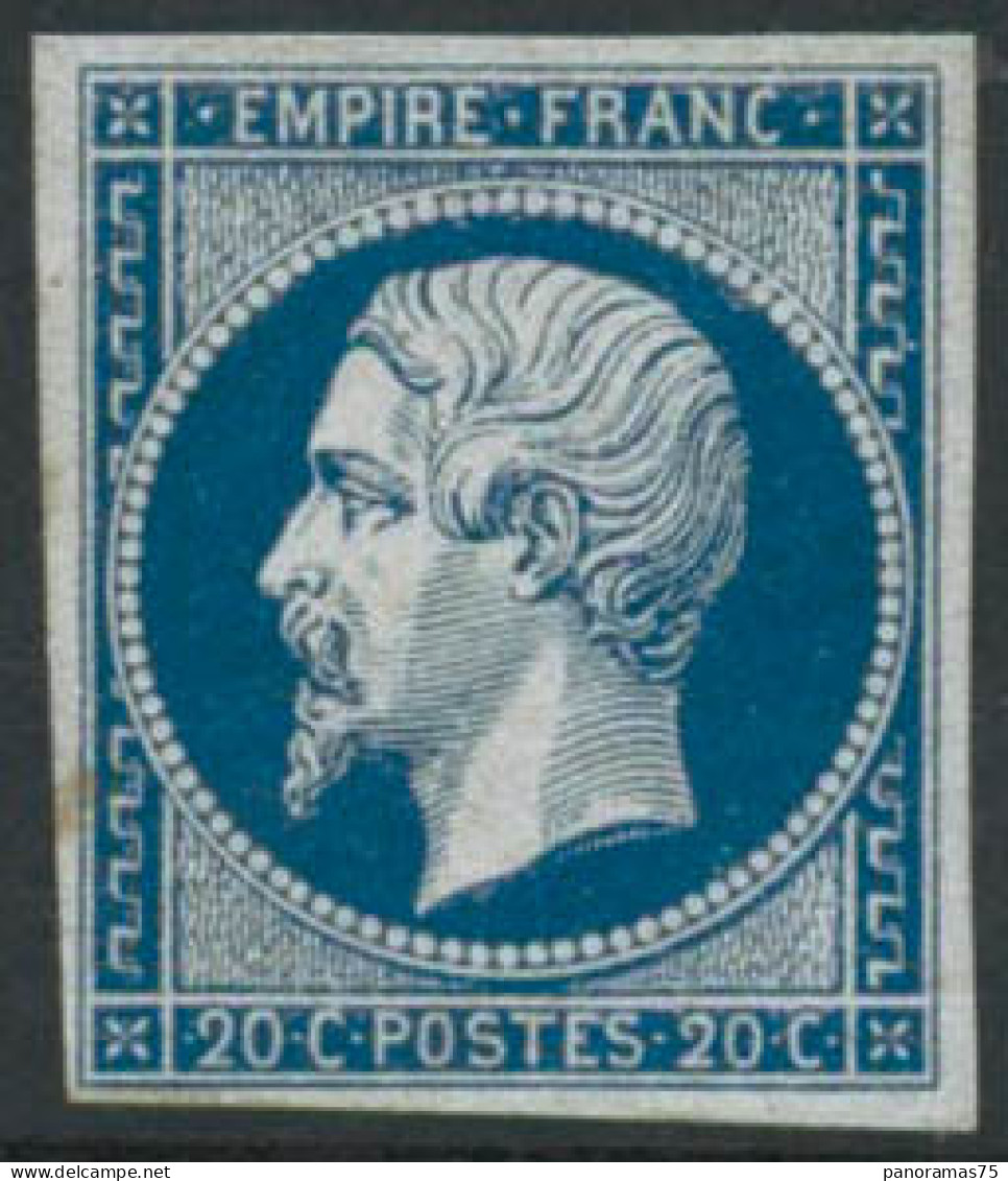 ** N°14A 20c Bleu, Type I - TB - 1853-1860 Napoléon III