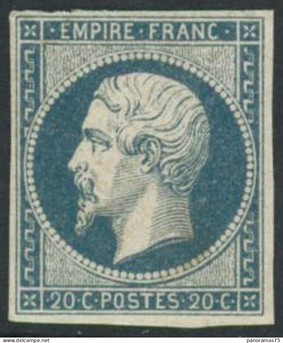 ** N°14Af 20c Bleu Laiteux - TB - 1853-1860 Napoléon III.