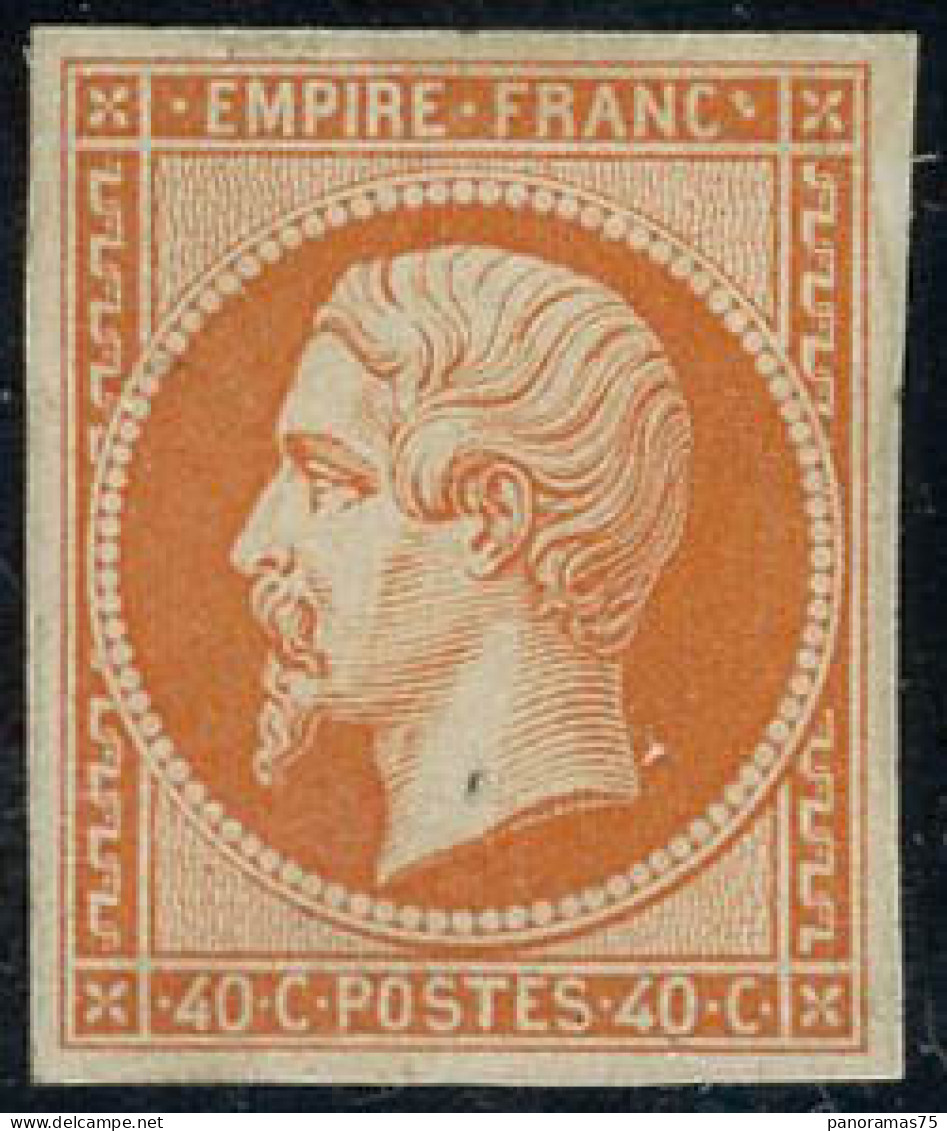 ** N°16 40c Orange, Pièce De Luxe Fraicheur Postale, Certif Scheller - TB - 1853-1860 Napoleon III