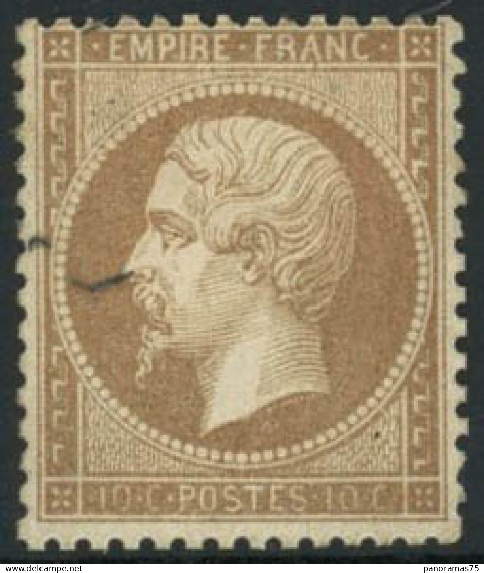 * N°21 10c Bistre, Signé Calves  - TB - 1862 Napoleon III