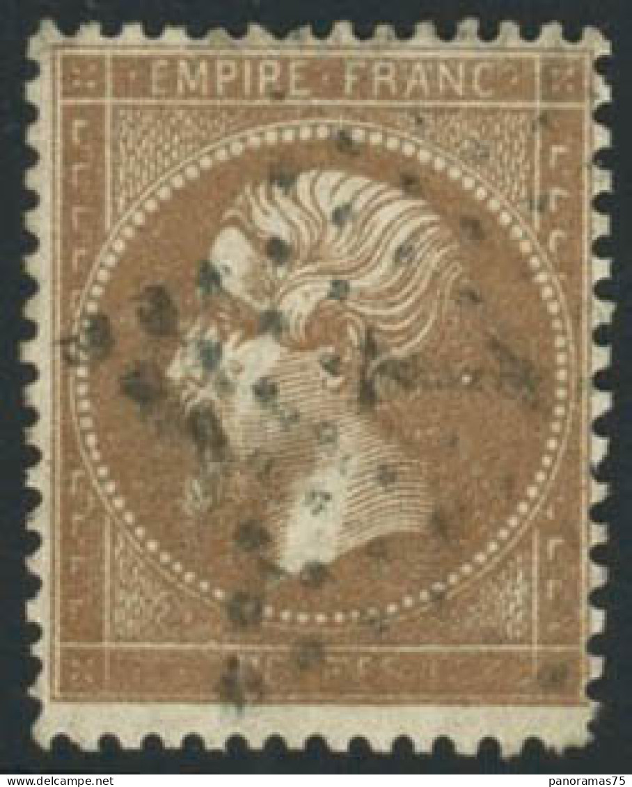 Obl. N°21 10c Bistre, Cartouche Inférieur Absent - TB - 1862 Napoléon III