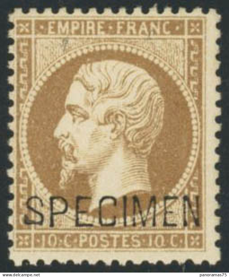 ** N°21c 10c Bistre, Surchargé Spécimen - TB - 1862 Napoleon III