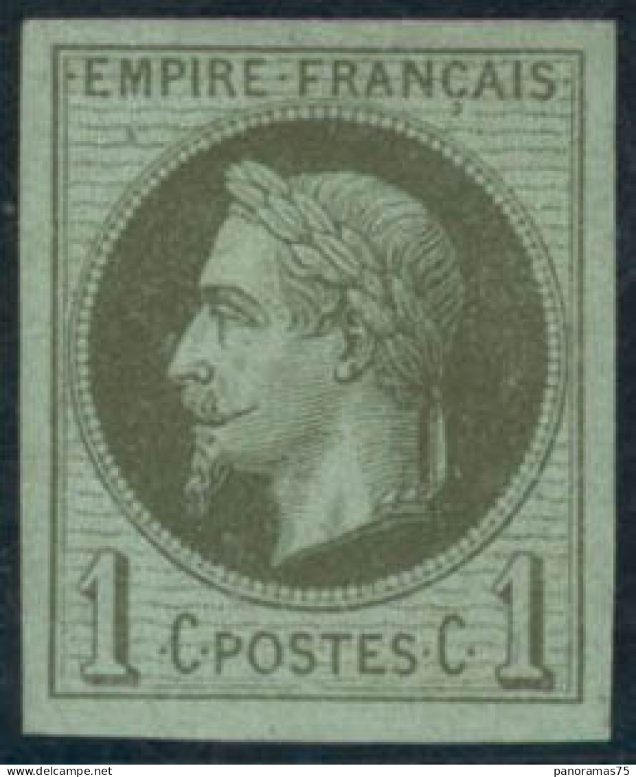 ** N°25c 1c Rothchild, Certif Cérès, RARE - TB - 1863-1870 Napoléon III Con Laureles