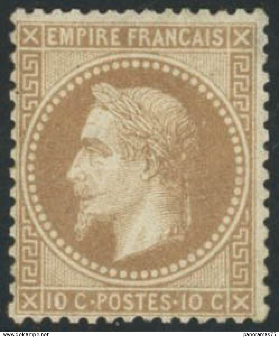 ** N°28B 10c Bistre, Type II - TB - 1863-1870 Napoleone III Con Gli Allori