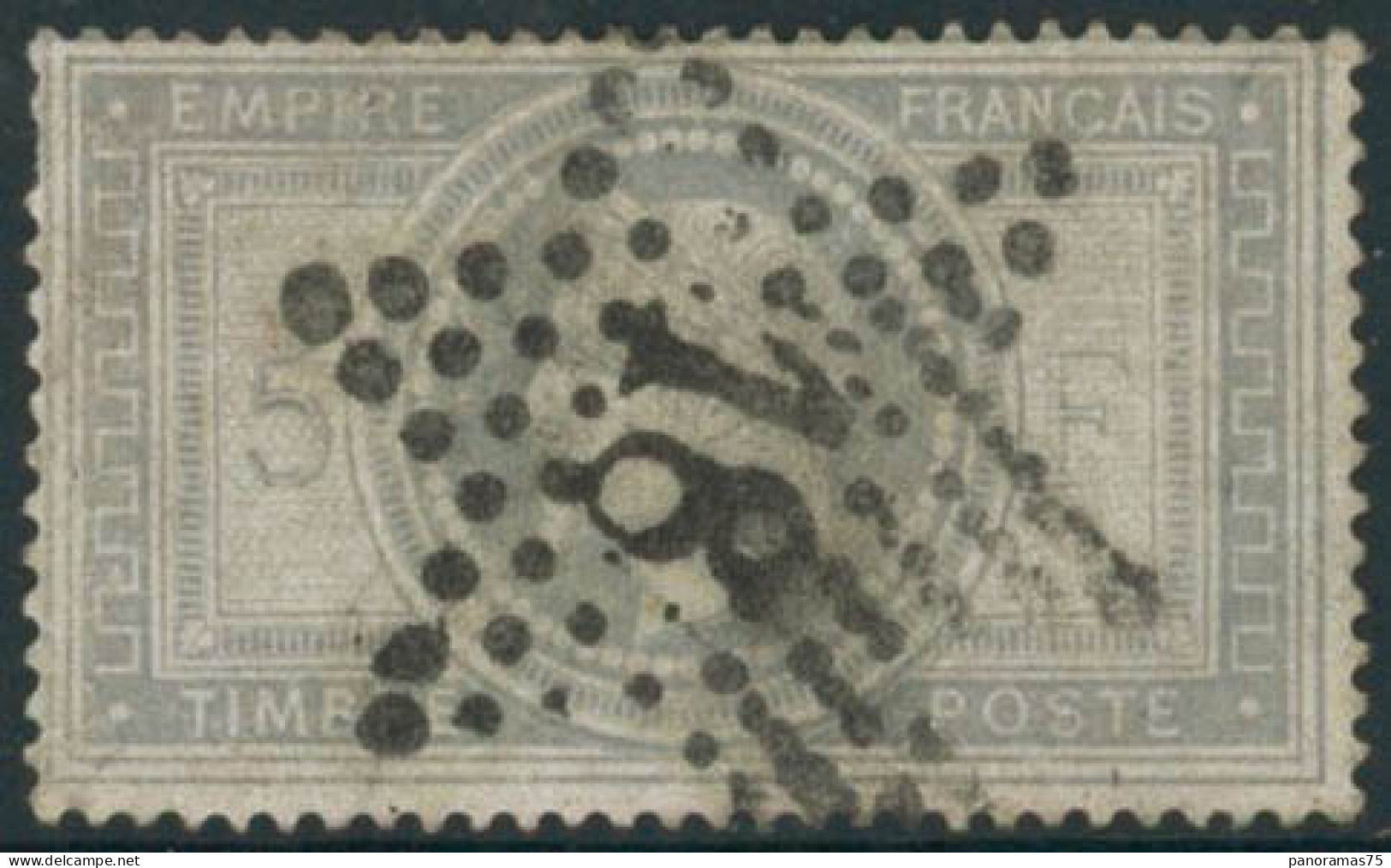 Obl. N°33 5F Empire, Signé Calves - TB - 1863-1870 Napoléon III Con Laureles