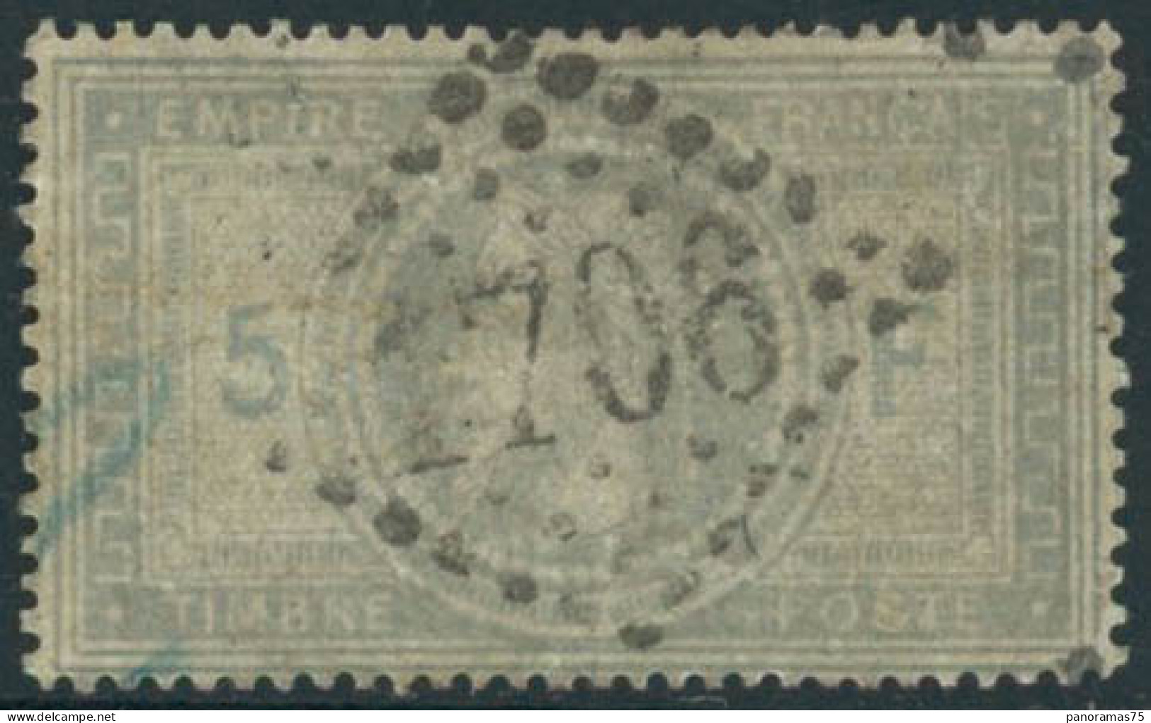 Obl. N°33 5F Empire, Qualité Standard - TB - 1863-1870 Napoleone III Con Gli Allori