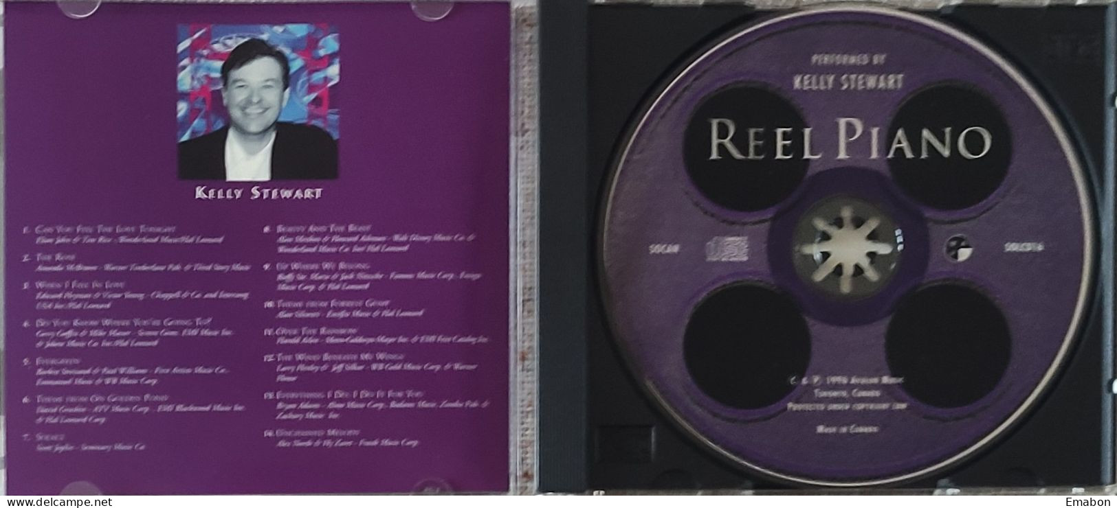 BORGATTA - FILM MUSIC  - Cd KELLY STEWART  - REEL PIANO - AVALON MUSIC 1996 - USATO In Buono Stato - Musique De Films
