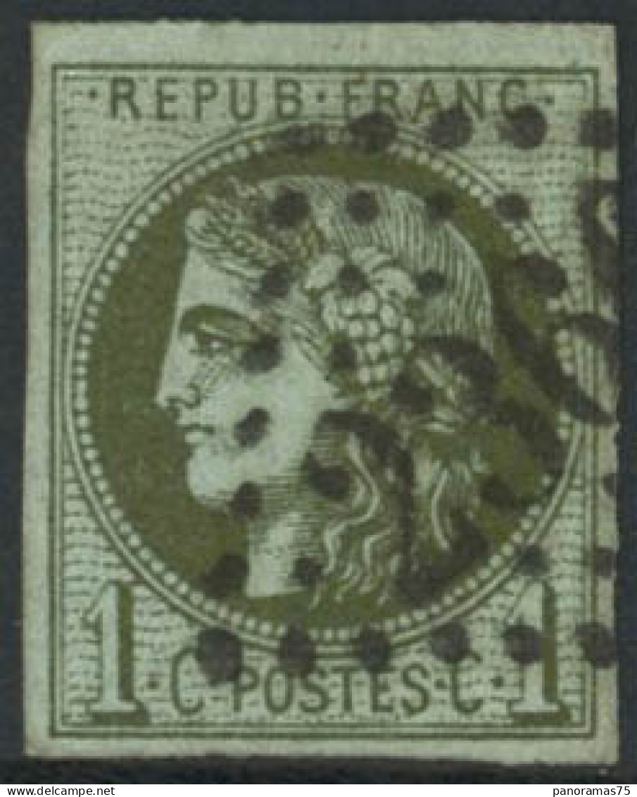 Obl. N°39B 1c Olive R2 - TB - 1870 Emisión De Bordeaux