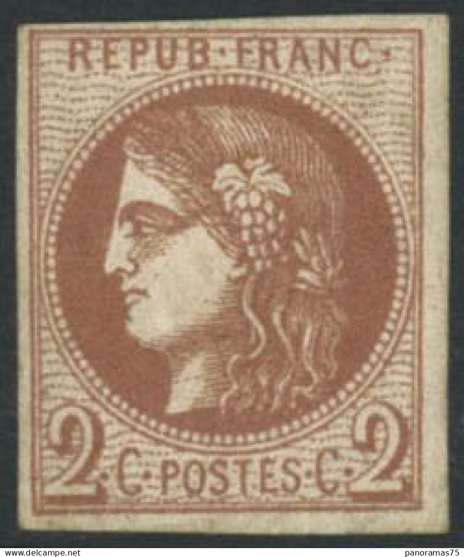 ** N°40B 2c Brun-rouge R2 - TB - 1870 Ausgabe Bordeaux