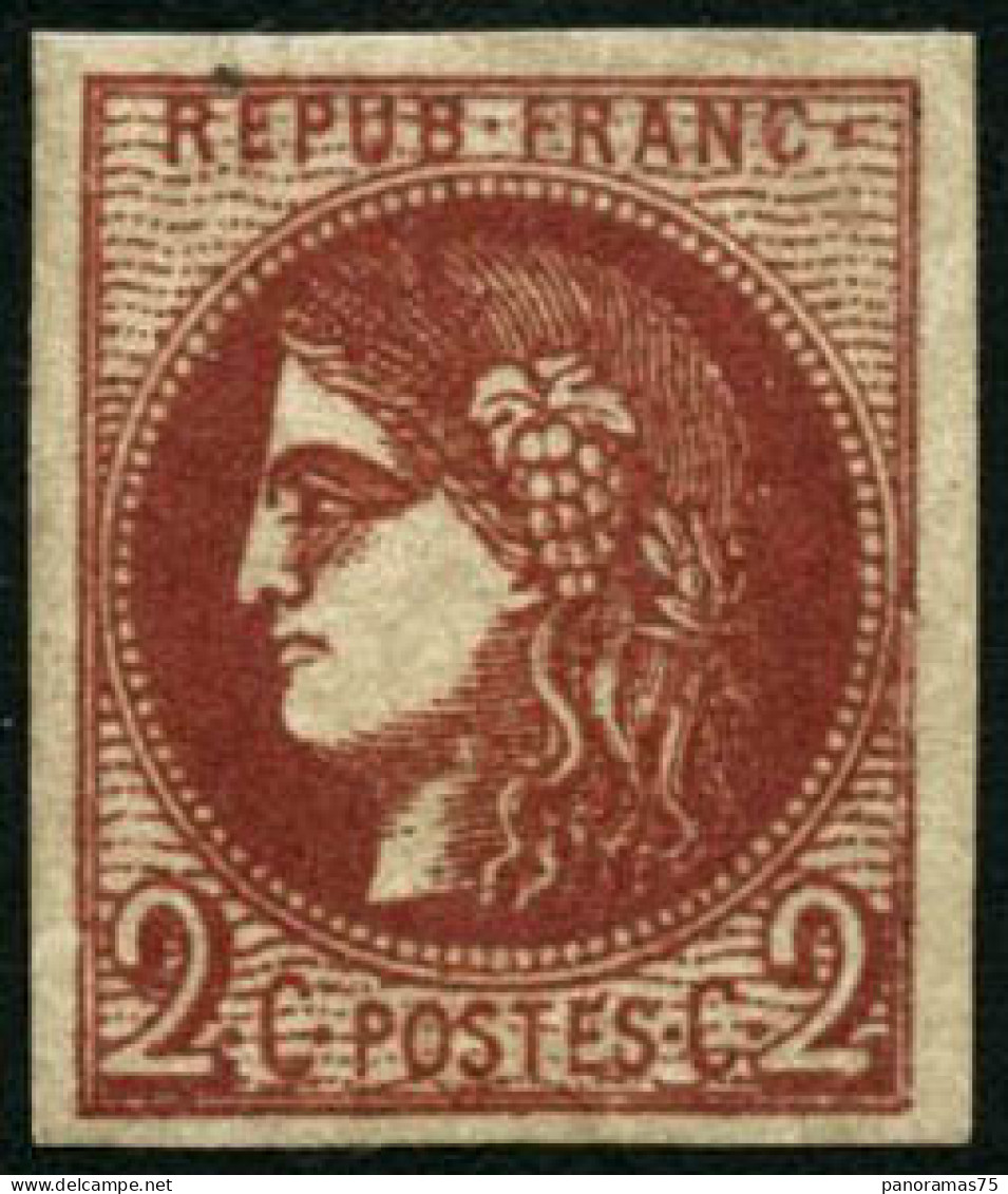 ** N°40Bf 2c Rouge-brique Foncé - TB - 1870 Bordeaux Printing