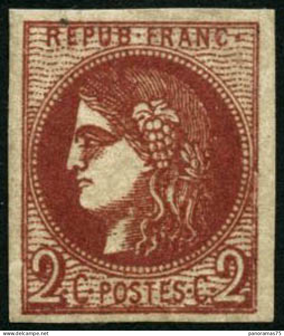 ** N°40Bf 2c Rouge-brique Foncé - TB - 1870 Ausgabe Bordeaux