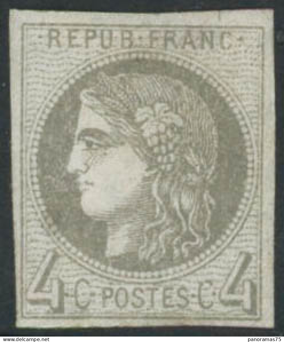 ** N°41B 4c Gris R2 - TB - 1870 Ausgabe Bordeaux