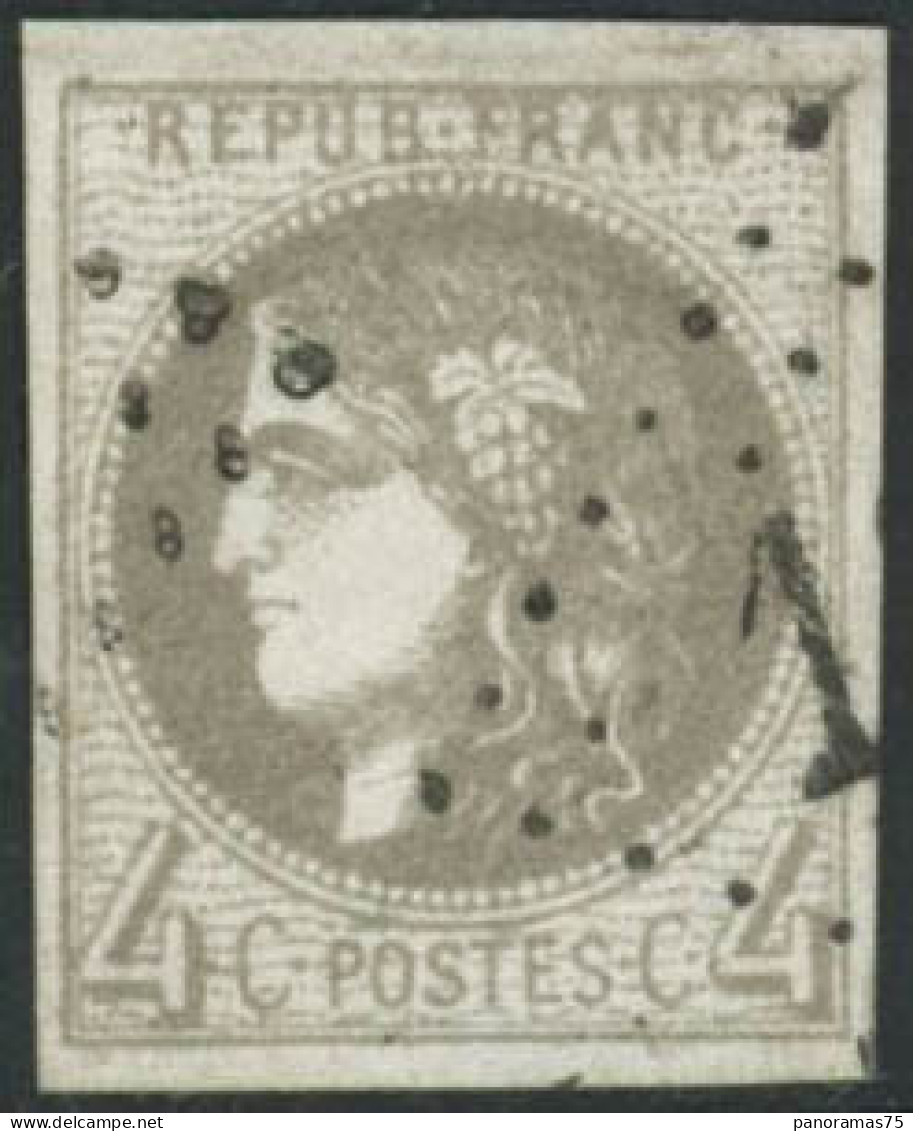 Obl. N°41B 4c Gris R2 - TB - 1870 Bordeaux Printing