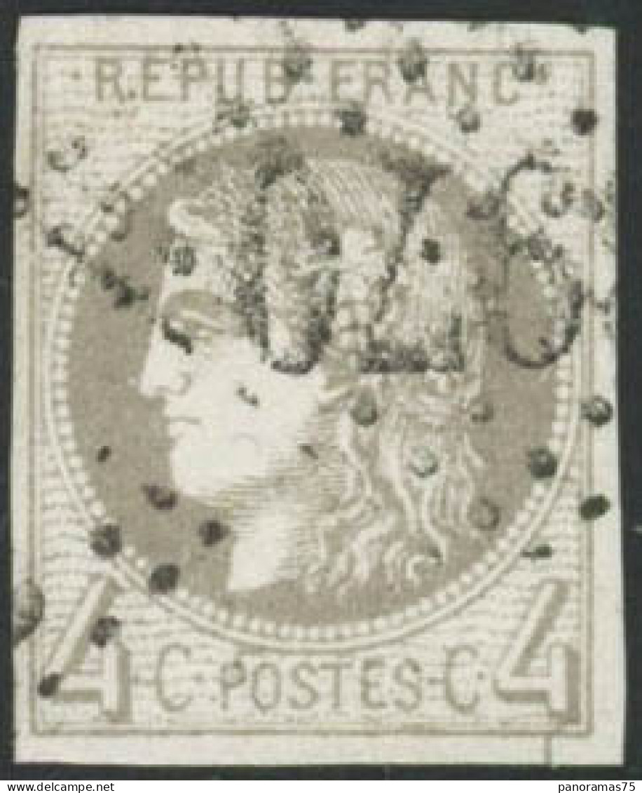 Obl. N°41B 4c Gris R2 - TB - 1870 Bordeaux Printing