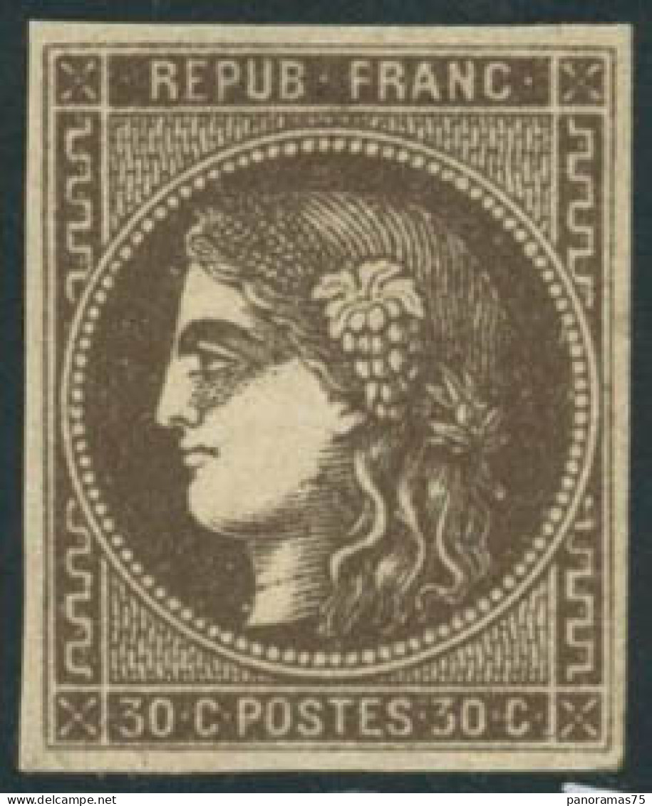 ** N°47 30c Brun - TB - 1870 Bordeaux Printing