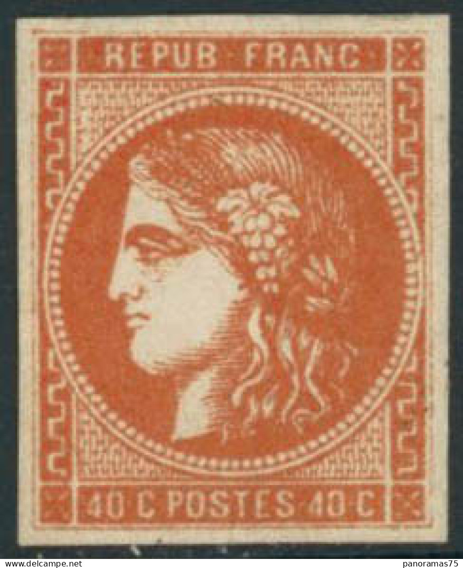 ** N°48 40c Orange - TB - 1870 Ausgabe Bordeaux