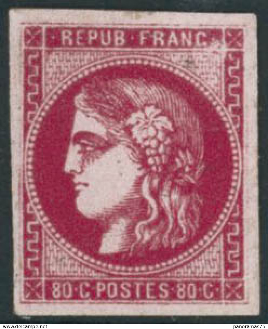 ** N°49 80c Rose - TB - 1870 Ausgabe Bordeaux