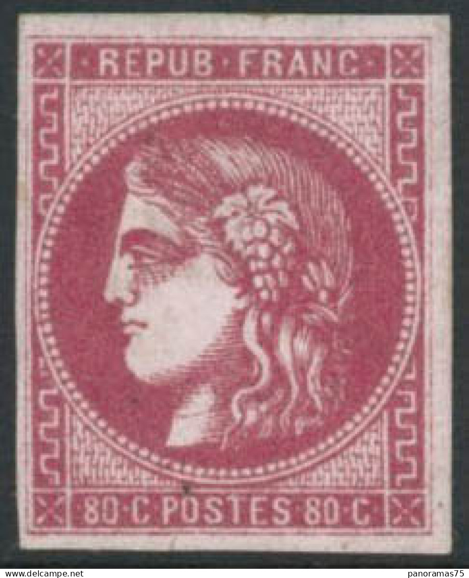 ** N°49 80c Rose - TB - 1870 Emission De Bordeaux