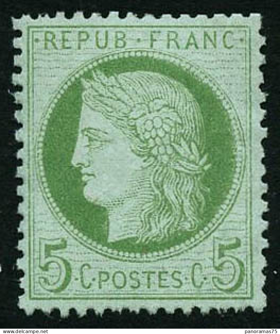 ** N°53 5c Vert-jaune S/azuré - TB - 1871-1875 Ceres