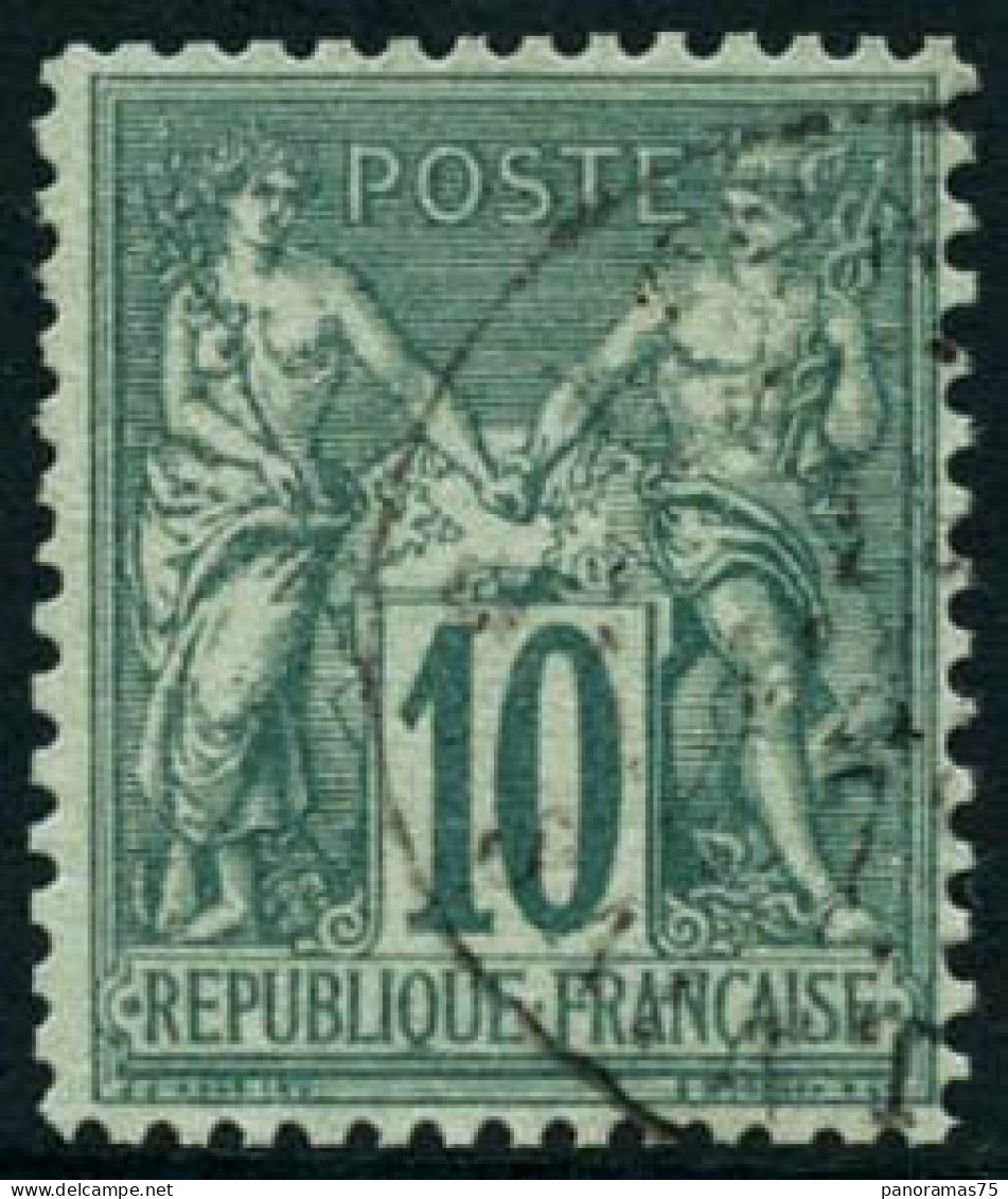 Obl. N°76 10c Vert - TB - 1876-1898 Sage (Type II)