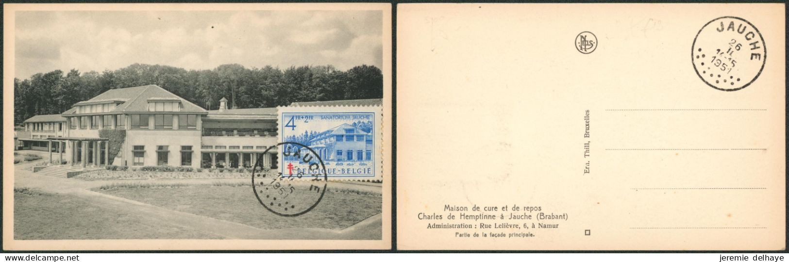 Carte-maximum (CM) - Antituberculeux (sanatorium) N°839 Jauche - 1934-1951