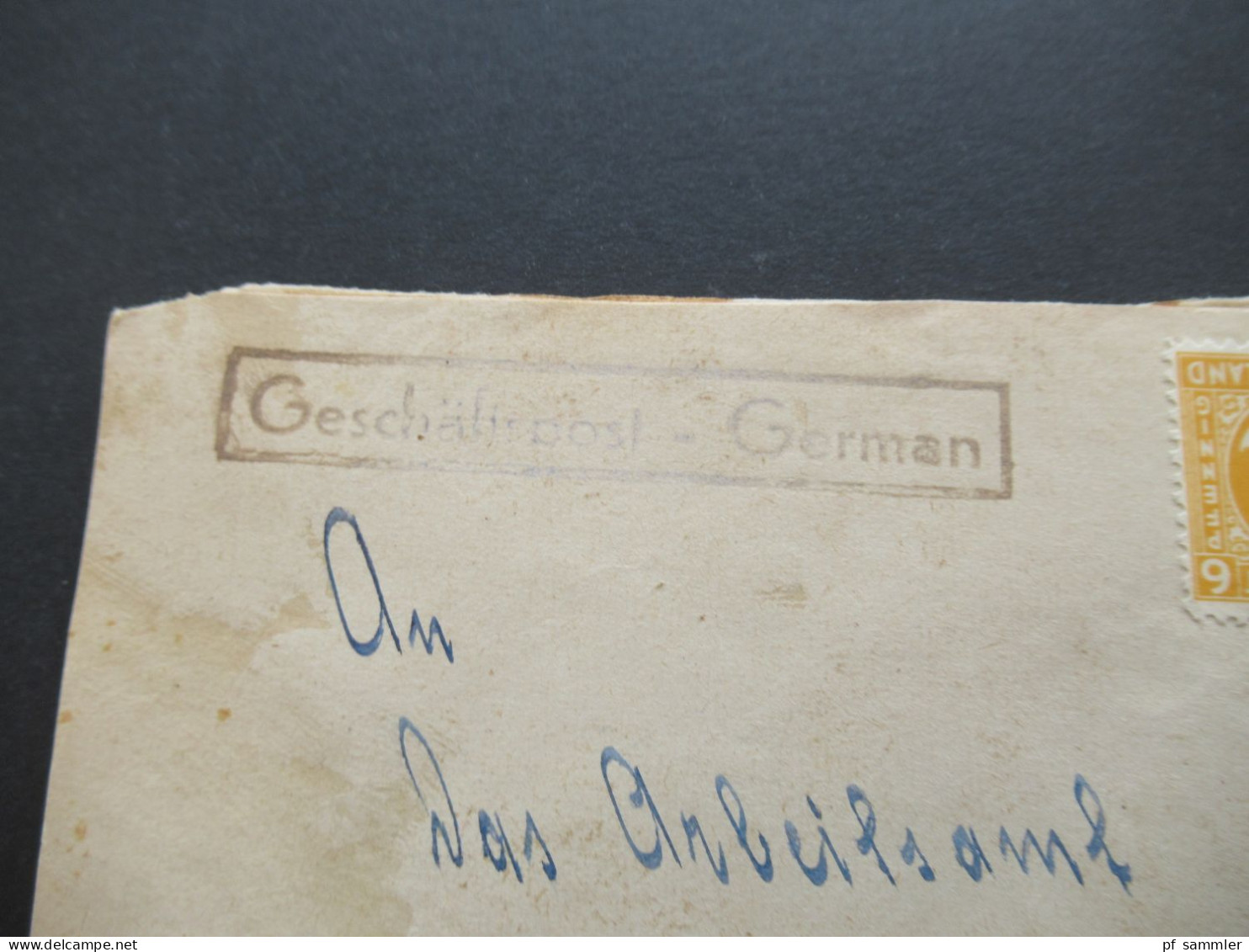 Bizone Am Post Deutscher Druck MiF Geschäftspost Tagesstempel Wesermümde 2.10.1945 Doppelt Verwendeter Umschlag!! - Lettres & Documents