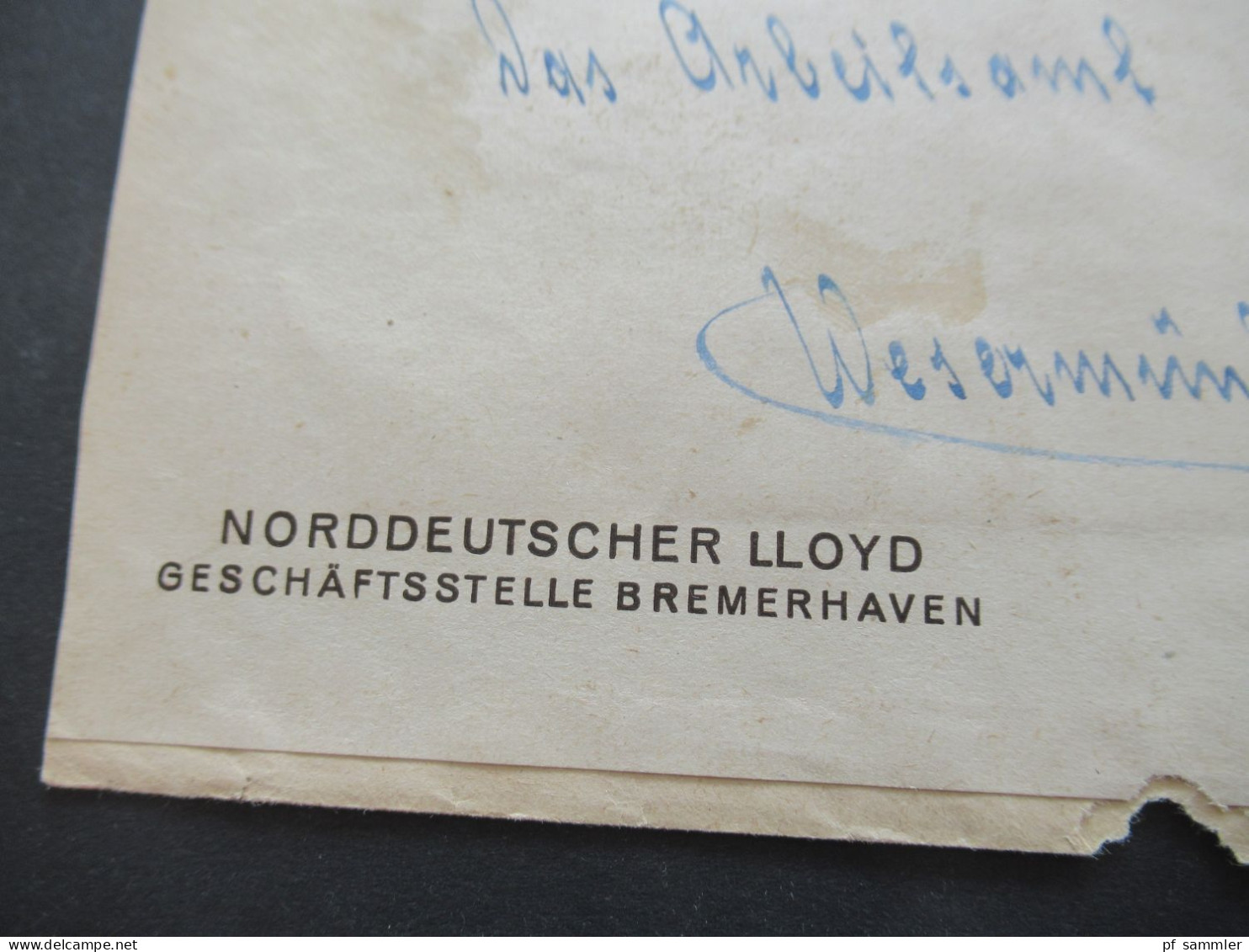 Bizone Am Post Deutscher Druck MiF Geschäftspost Tagesstempel Wesermümde 2.10.1945 Doppelt Verwendeter Umschlag!! - Lettres & Documents