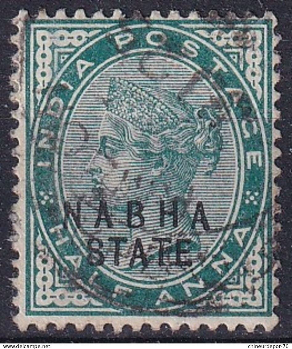 INDIA QUEEN VICTORIA SURCHARGE NABHA STATE - 1882-1901 Empire