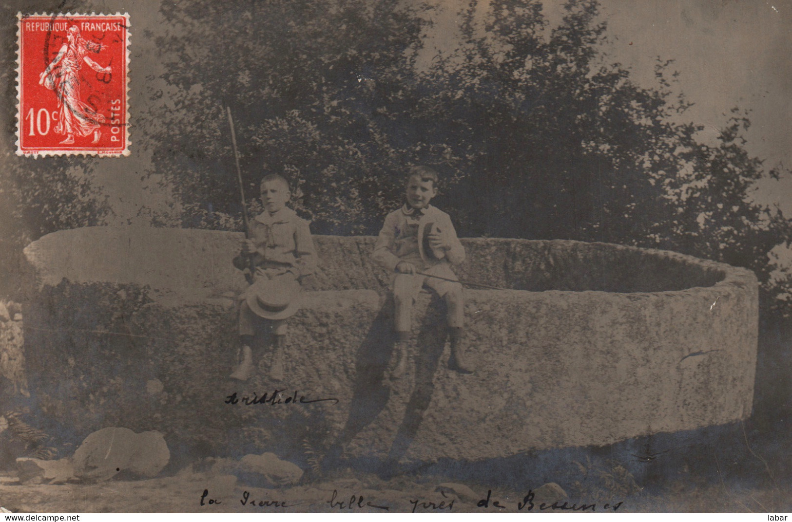 CARTE POSTALE PHOTO HAUTE VIENNE 87 / BESSINES SUR GARTEMPES LA PIERRE BELLE - Bessines Sur Gartempe