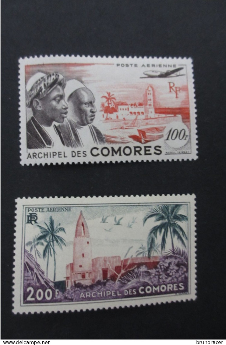 COMORES POSTE AERIENNE N°2/3 NEUF* TTB COTE 34 EUROS VOIR SCANS - Airmail
