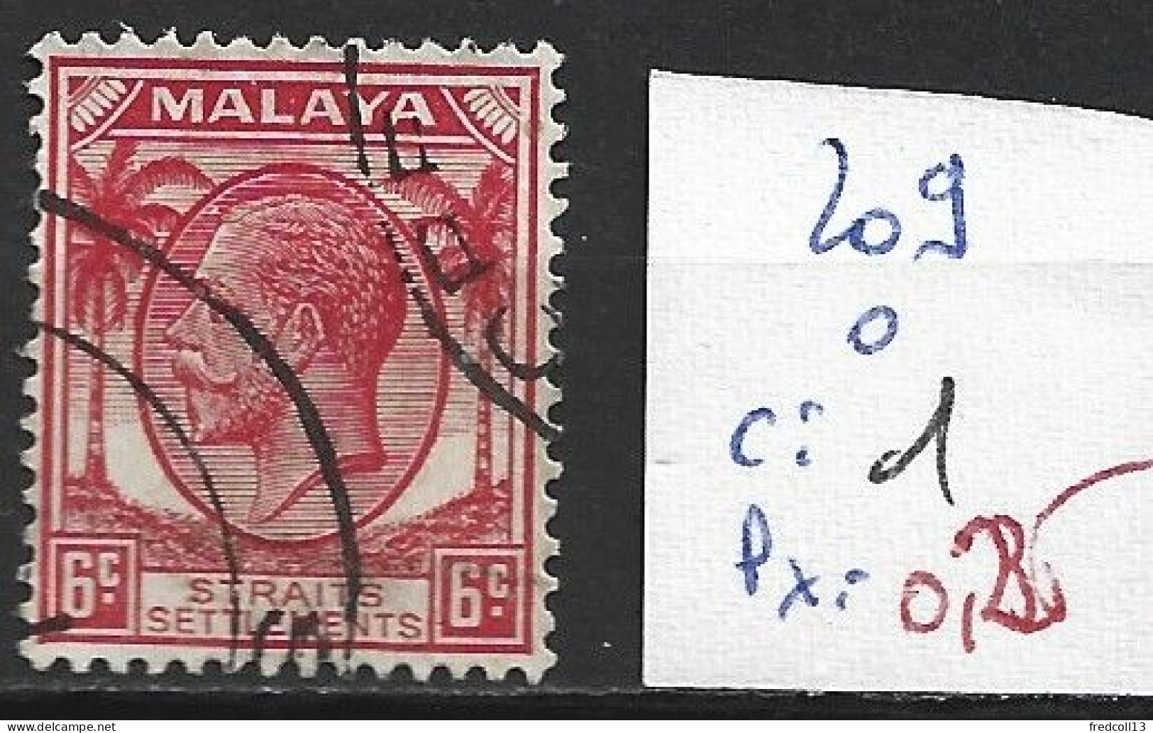 MALACCA 209 Oblitéré Côte 1 € - Malacca