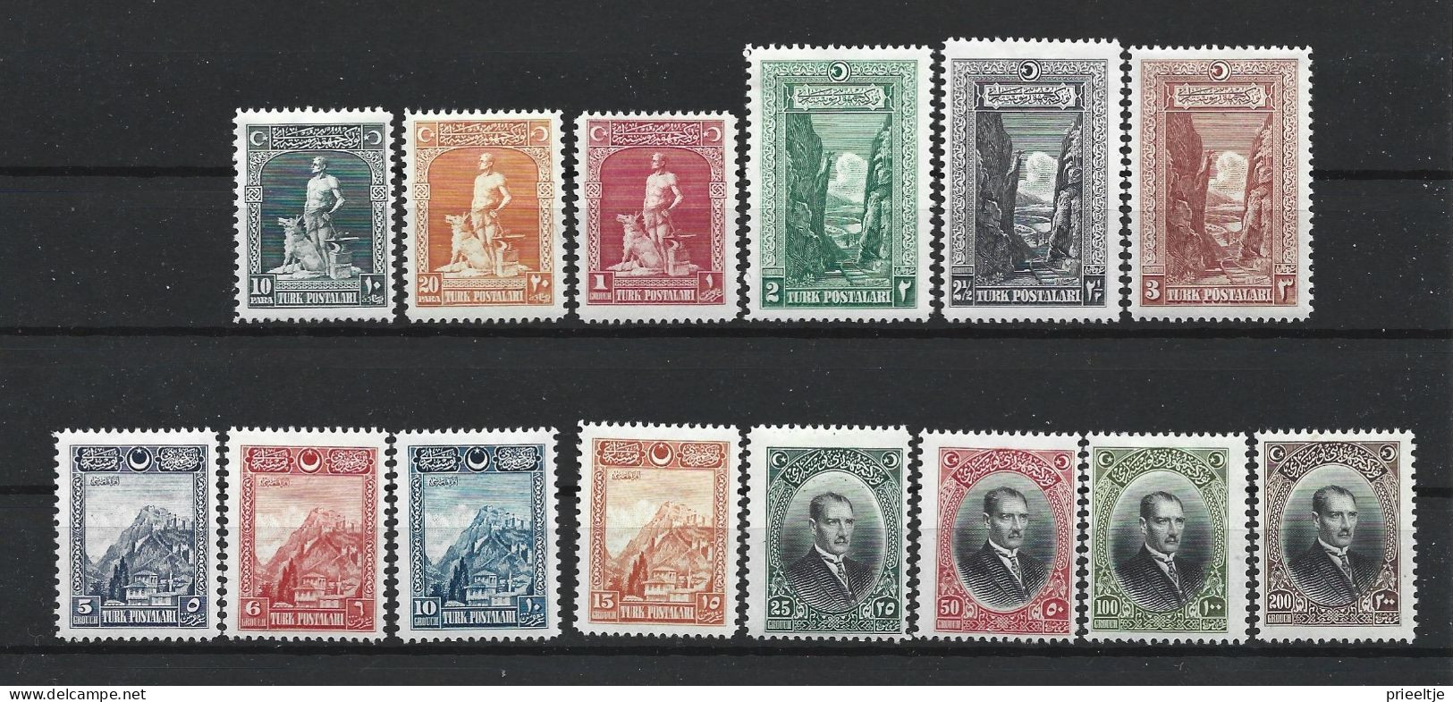 Turkey 1926 Definitives  Y.T. 695/708  * - Unused Stamps