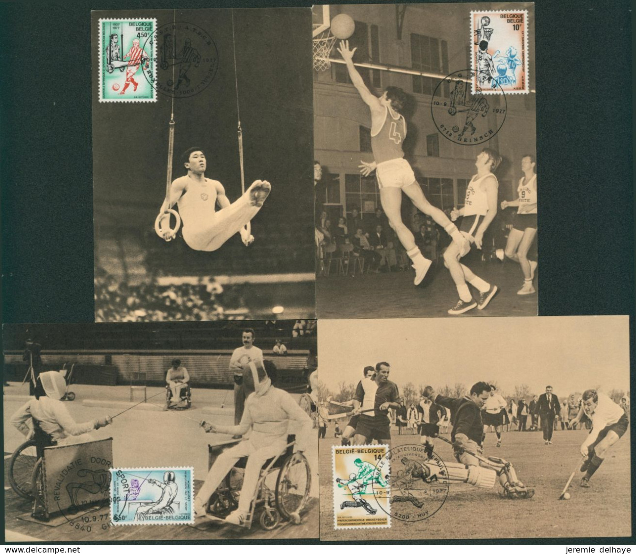 Carte-maximum (CM) - Sports (Escrime, Hockay,..) N°1863/66 - 1971-1980