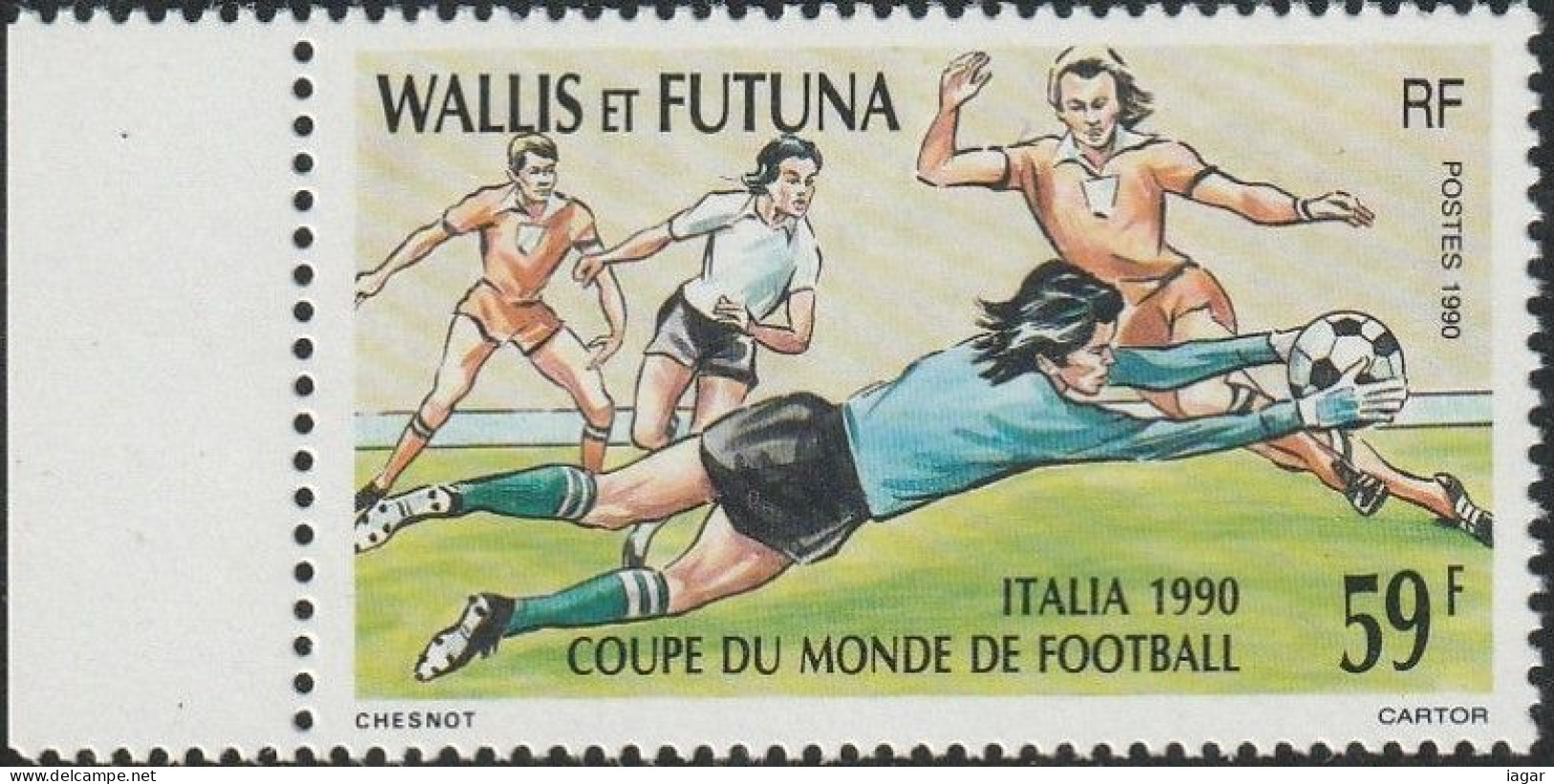 THEMATIC SPORT:  WORLD FOOTBALL CHAMPIONSHIP, ITALY 1990   -  WALLIS AND FUTUNA - 1990 – Italie