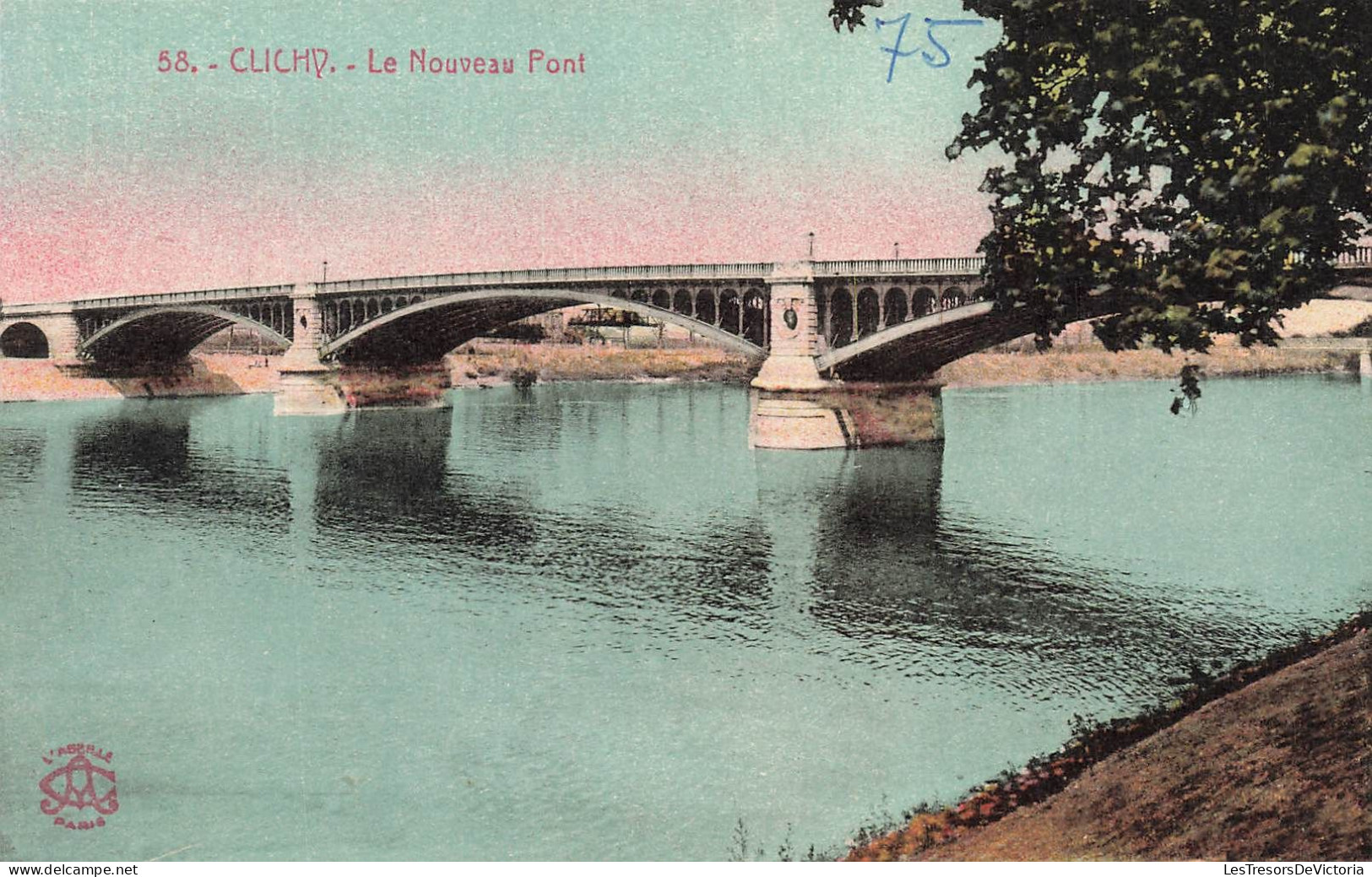 FRANCE - Clichy - Vue Sur Le Nouveau Pont - Colorisé - Carte Postale Ancienne - Clichy