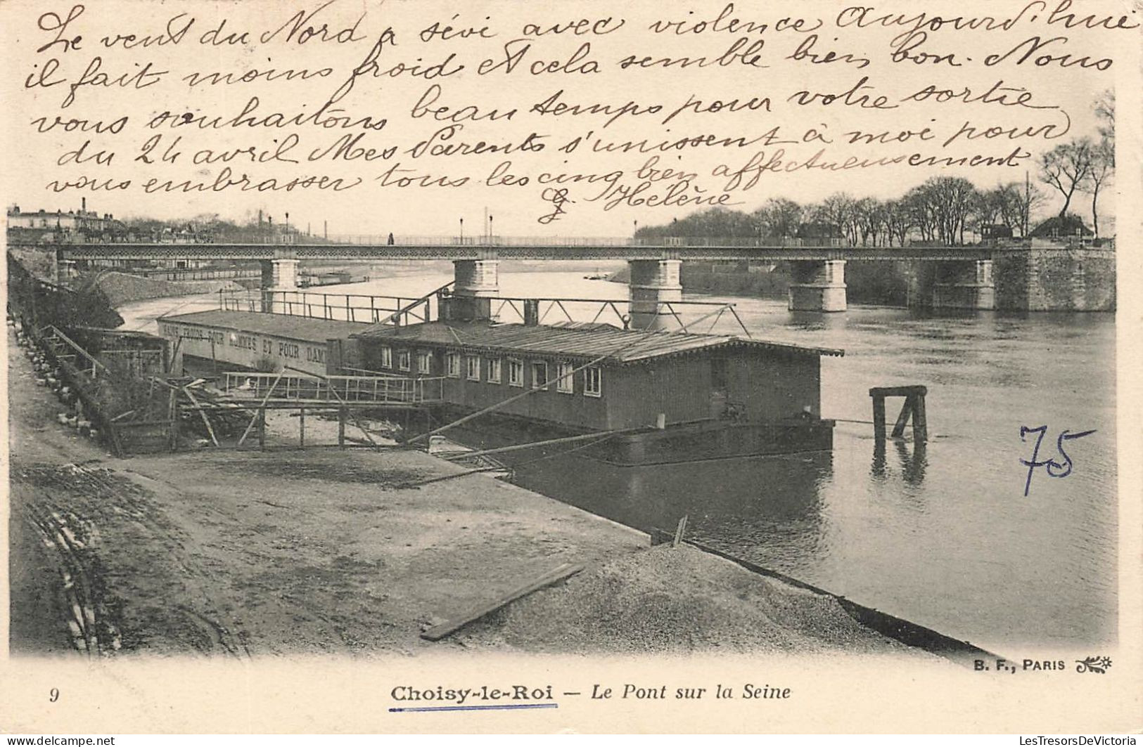 FRANCE - Choisy Le Roi - Vue Sur Le Pont Sur La Seine - Carte Postale Ancienne - Choisy Le Roi