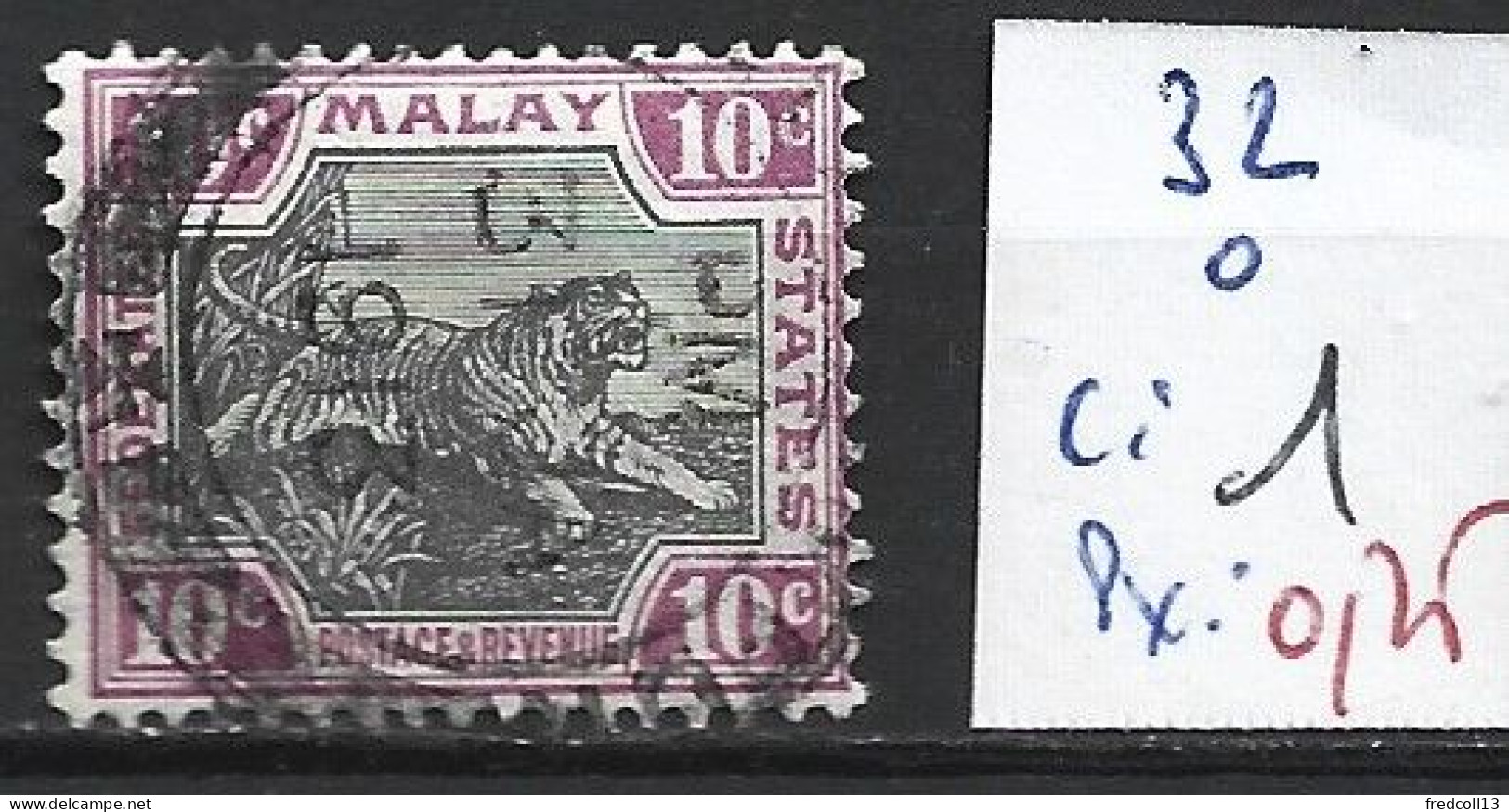 MAKAISIE 32 Oblitéré Côte 1 € - Federated Malay States