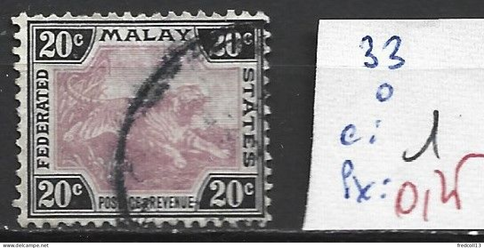 MAKAISIE 33 Oblitéré Côte 1 € - Federated Malay States