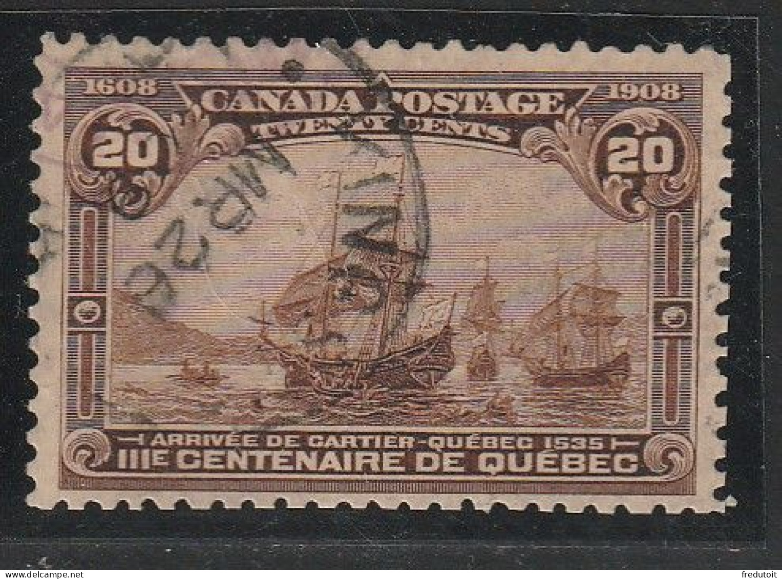 CANADA - N°92 Obl (1908) Tricentenaire De La Fondation De Québec - Oblitérés