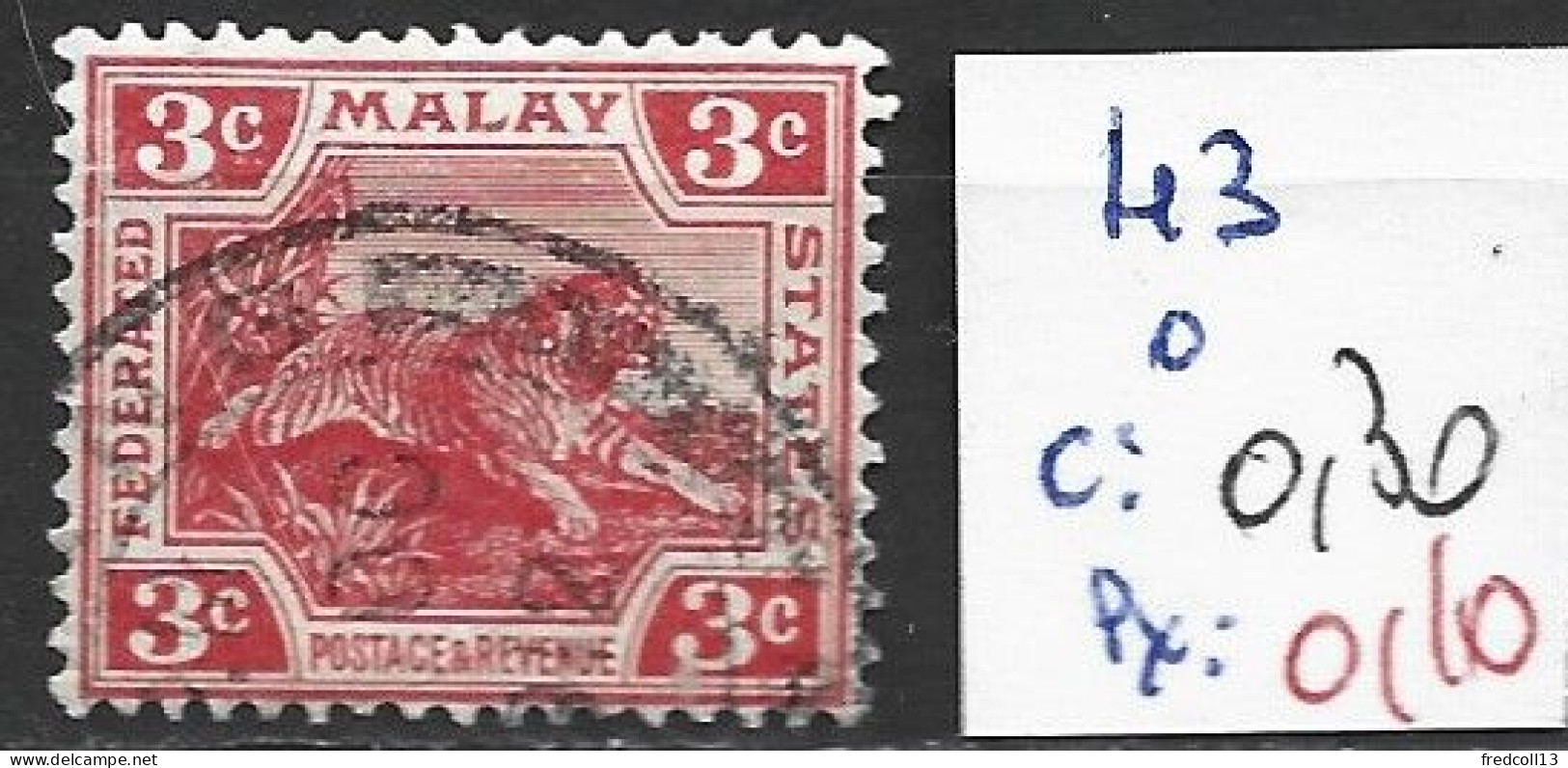 MAKAISIE 43 Oblitéré Côte 0.30 € - Federated Malay States