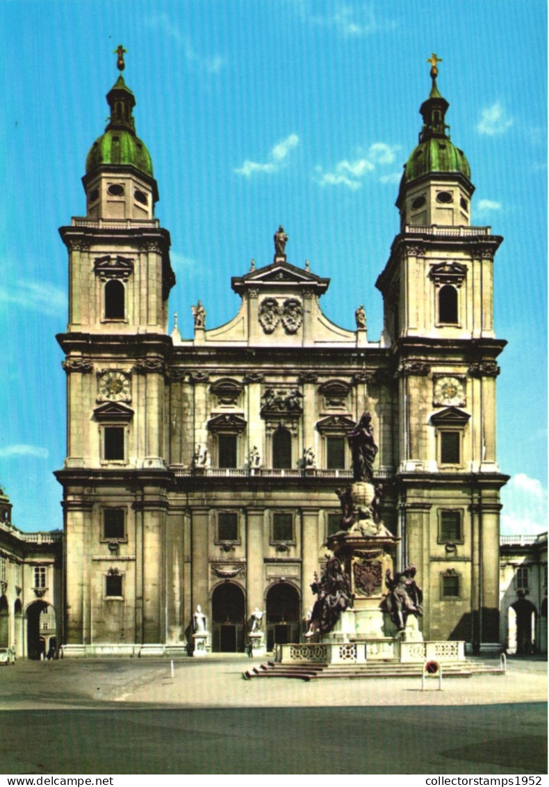 SALZBURG, CATHEDRAL, ARCHITECTURE, STATUE, AUSTRIA, POSTCARD - Salzburg Stadt