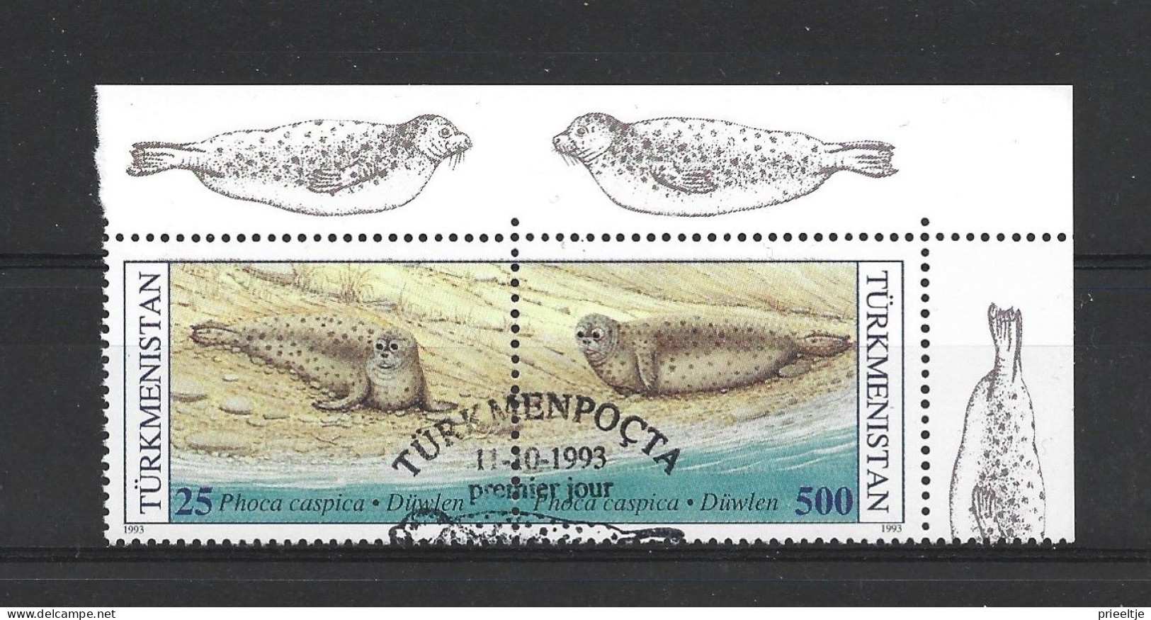 Turkmenistan 1993 Seals Pair Y.T. 44/45 (0) - Turkmenistan