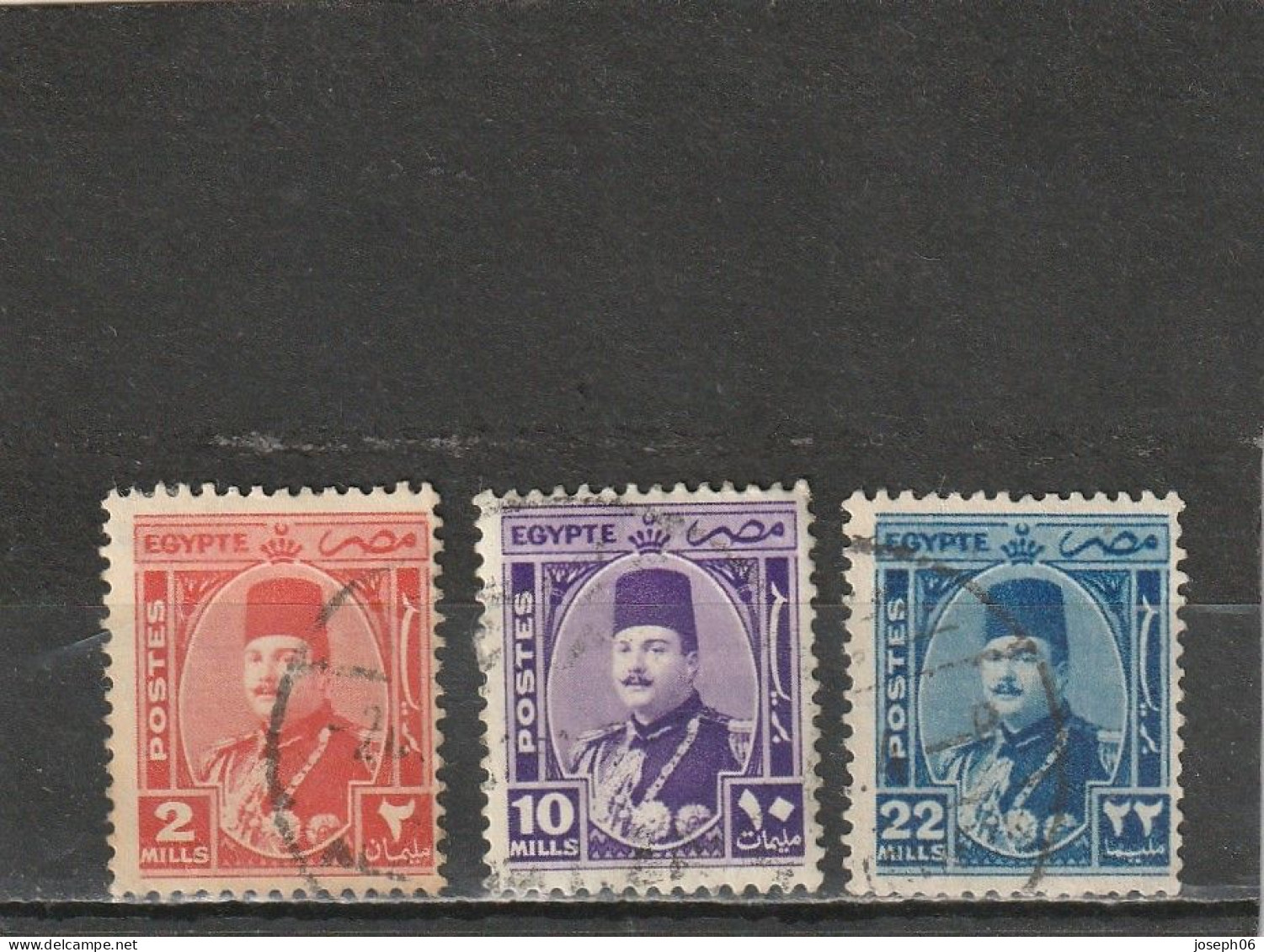 EGYPTE    1914-46  Y.T. N° 223  à  232  Incomplet  Oblitéré - Used Stamps