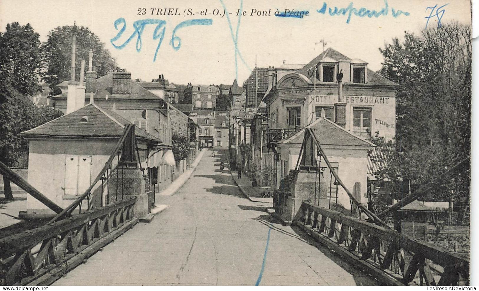 FRANCE - Triel - Vue Sur Le Pont à Péage - Carte Postale Ancienne - Triel Sur Seine