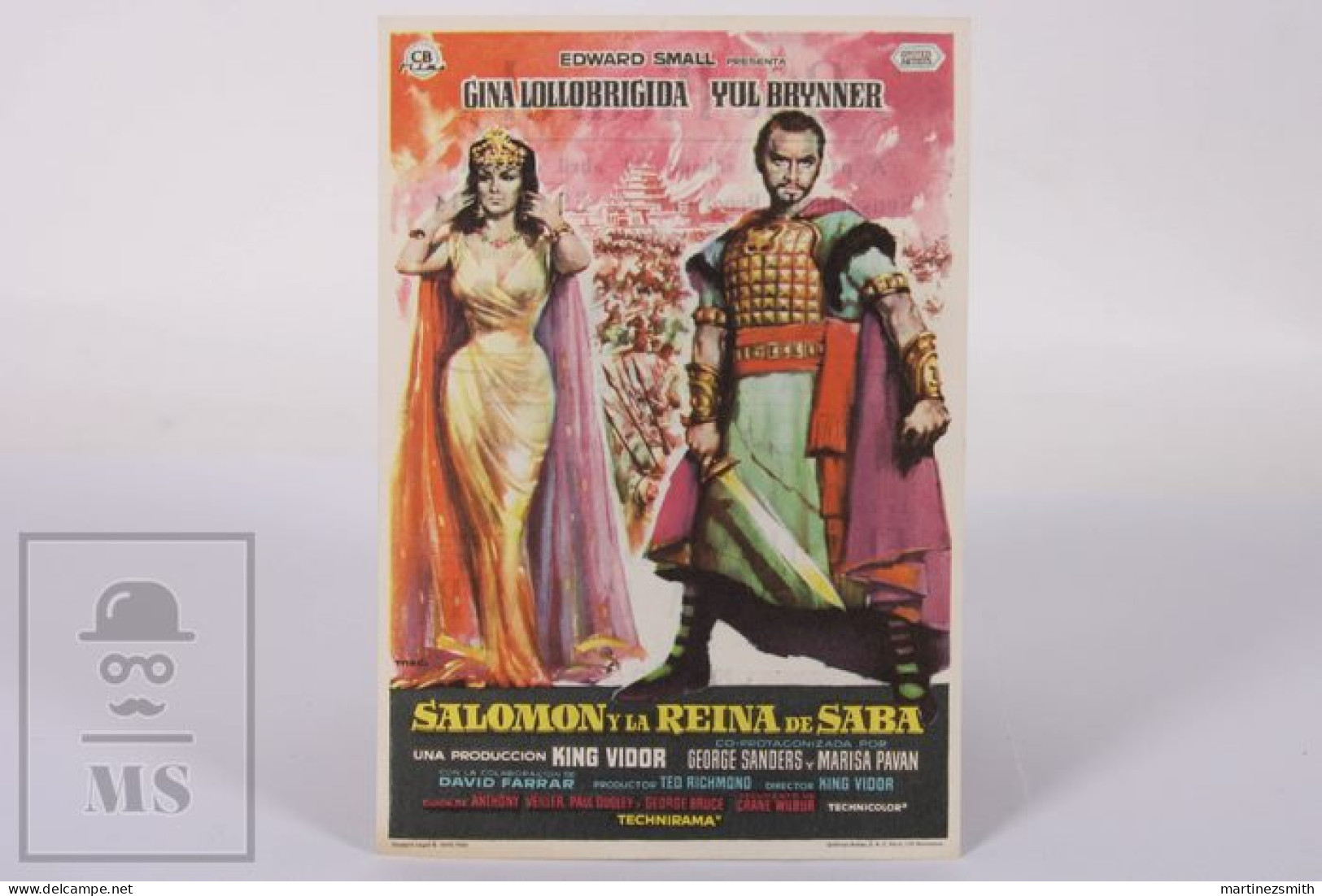 Original 1961  Solomon And Sheba / Movie Advt Brochure - Yul Brynne, RGina Lollobrigida, George Sanders - Publicidad