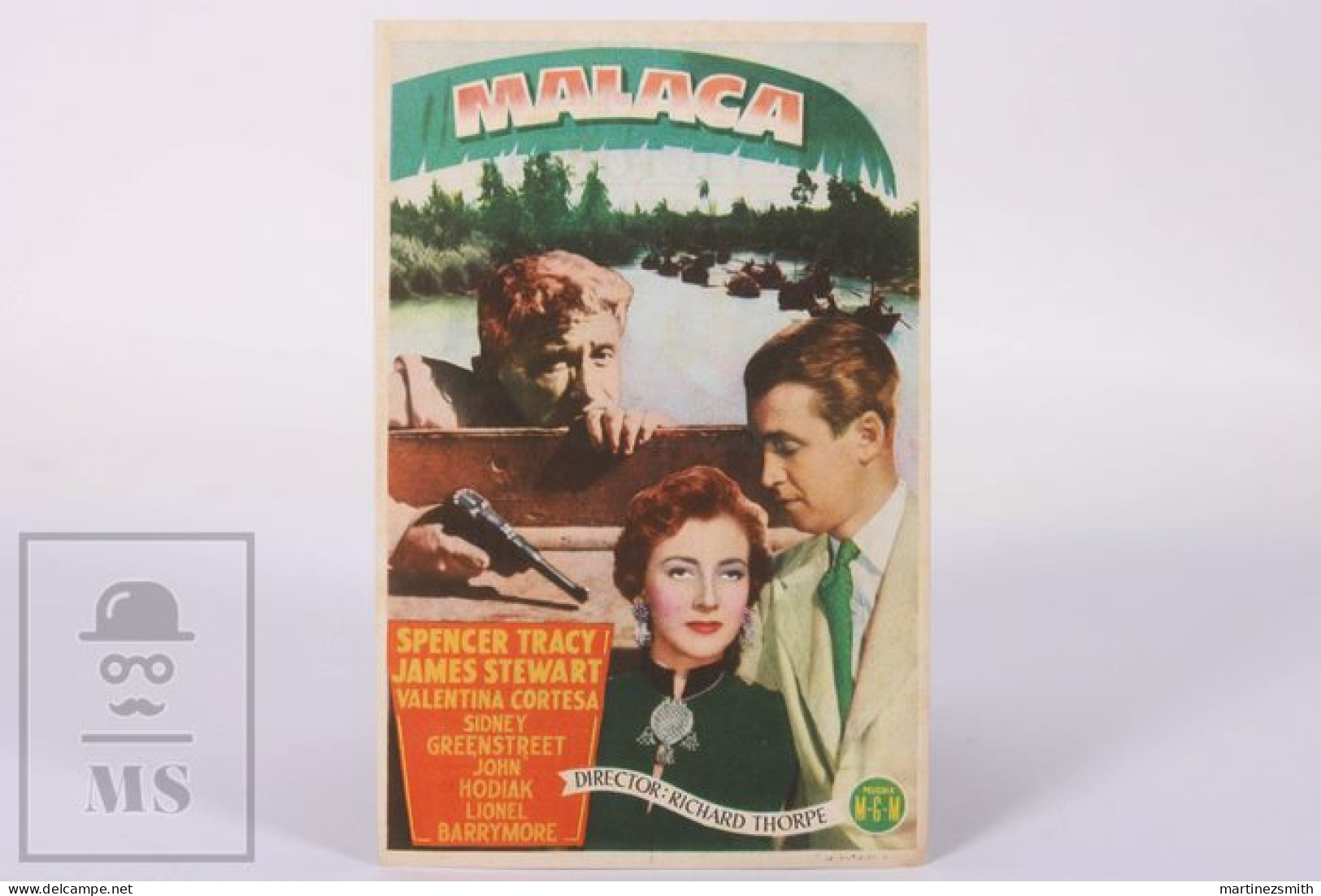 Original 1949 Malaca / Movie Advt Brochure - Spencer Tracy, James Stewart, Valentina Cortese- 13,5 X 8,5 Cm - Publicidad