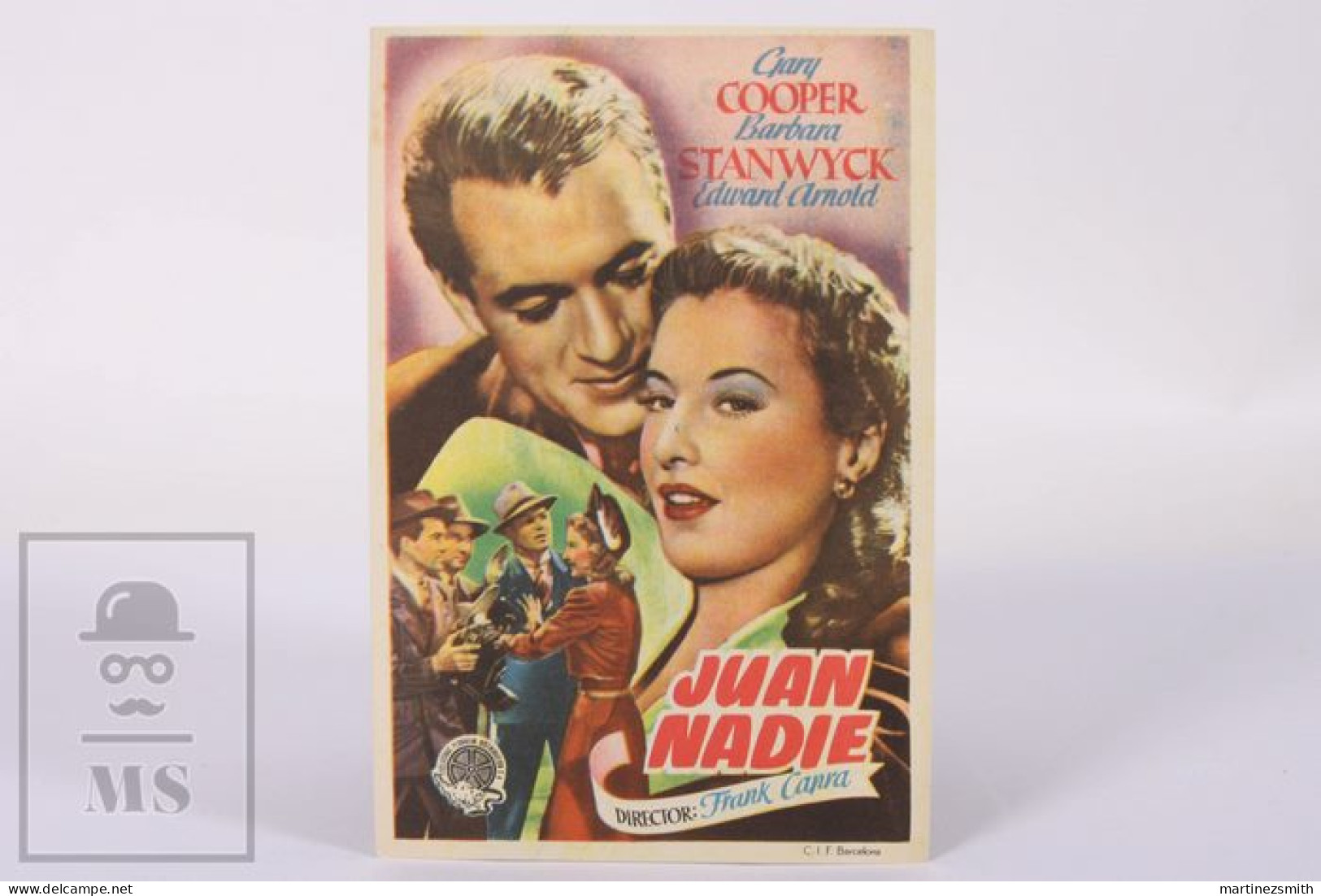 Original 1949 Give A Girl A Break / Movie Advt Brochure - Frank Capra - Gary Cooper, Barbara Stanwyck- 13,5 X 9 Cm - Publicidad