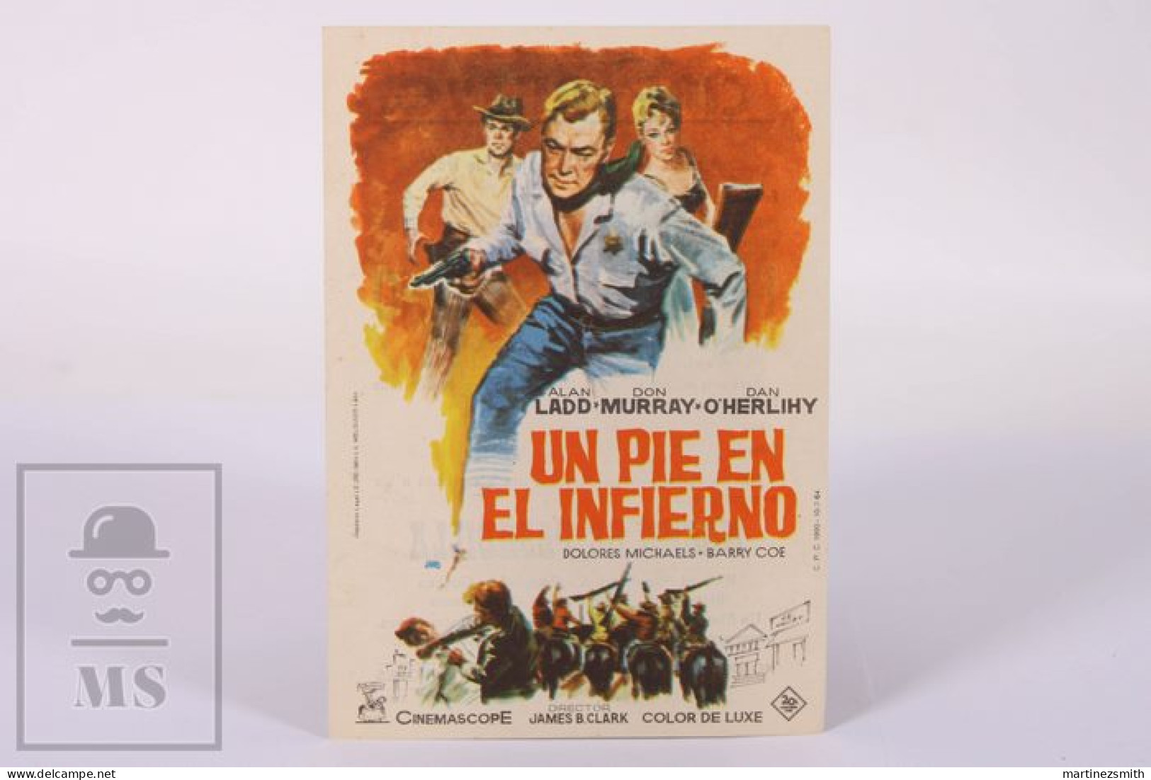 Original 1965 One Foot In Hell / Movie Advt Brochure - Alan Ladd, Don Murray, Dan O'Herlihy - 15 X 10 Cm - Pubblicitari