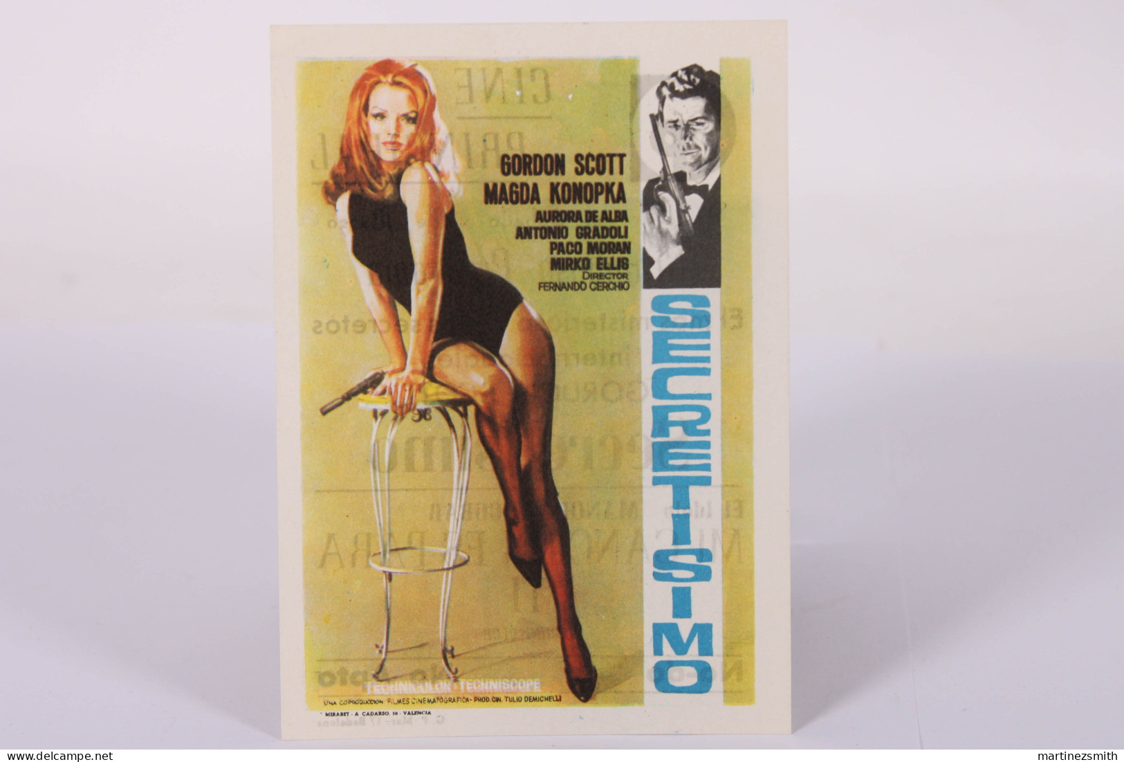 Original 1960's Segretissimo / Movie Advt Brochure - Frenando Cerchio,  Grodon Scott, Magda Konopka -13,5 X 9,8 Cm - Werbetrailer