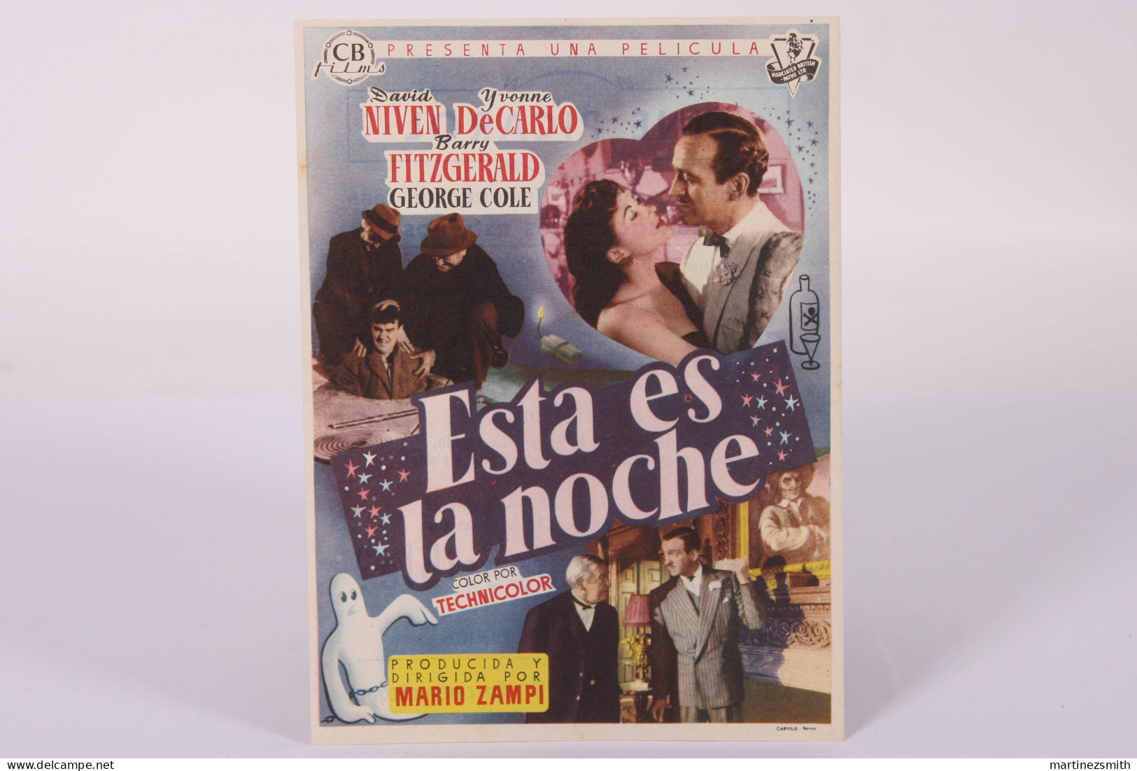 Original 1950's Happy Ever After / Movie Advt Brochure - David Niven, Yvonne Di Carlo - 15 X 11 Cm - Pubblicitari